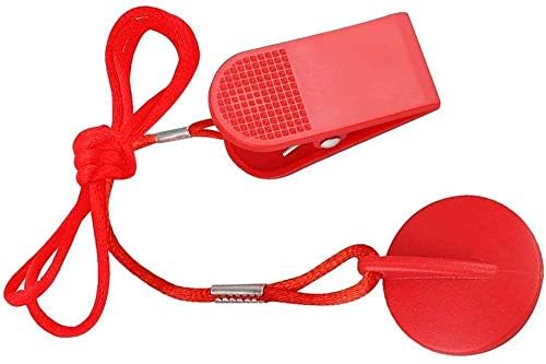 Leosportz Treadmill Safety Magnet Key, Diameter 3.2 cm | Safety Key for Treadmill | Locking and Unlocking of Treadmill | Universal Key Fit for Almost Treadmills (5, Red, 32 mm)