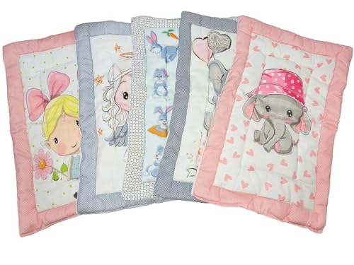Image of New Born Baby Godadi Set Soft Cotton Baby godi | Godari | Baby Bedding Sheet | Crib Sheet | Cartoon Mats Baby Bed | Random Color Or Print (Pack of 2)
