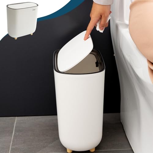 Caneca de Basura Blanca Plástica con Tapa de 1.5 Galones miniatura 5