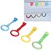 Hapivida Play Pen Accessories Pull Up Rings Toy Bar 4pcs Plastic Material Ergonomic Design Safe Walking Assistant for Playpen Home Use