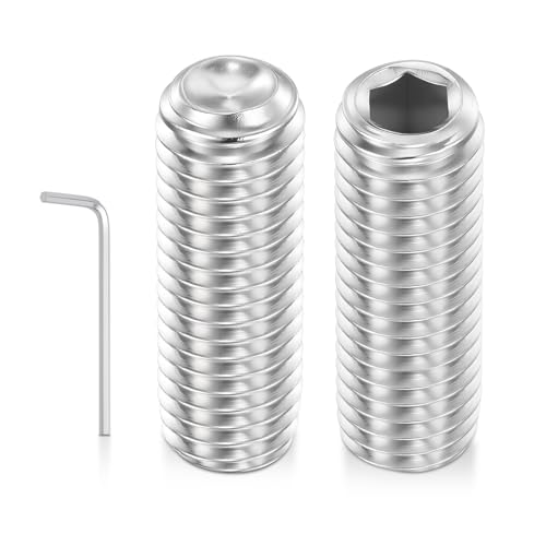 Kozelo 3pcs Cup Point Hex Socket Set Screws-M12-1.75x35mm 304 SS