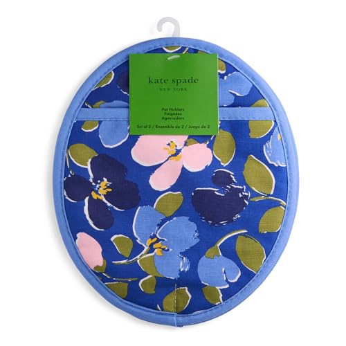 Soportes para macetas Kate Spade con silicona antideslizante y diseño Painterly en azul y rosa 7
