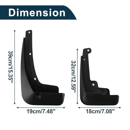Image of Mud Flaps Splash Guards for Skoda Kamiq 2018-2019 W /Mount Accessories Mud Guards Front and Rear 1 Set
