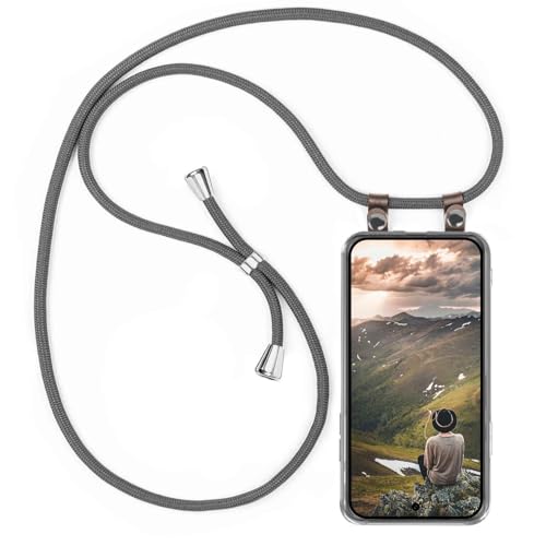 Chaîne bandoulière Google Pixel 10 Pro XL moex collier tissu réglable gris amovible