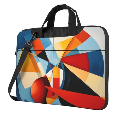 Housse ordinateur portable 13 pouces sacoche PC 14 pouces noire motif art abstrait à l'épaule