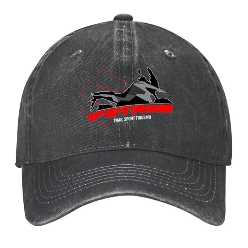 Casquette VSTROM Rouge Coton Ajustable Visière Rigide Anti Éblouissement