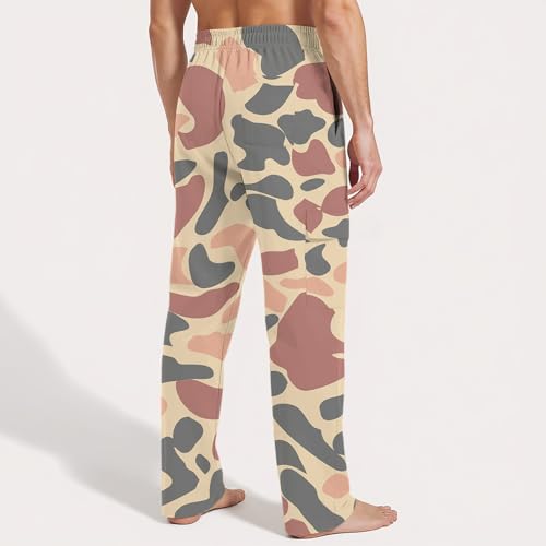 Men's Camo Sweatpants Casual Baggy Jogger Elastic Waist Drawstring Pants Athletic Lounge Trousers Workout Pants3