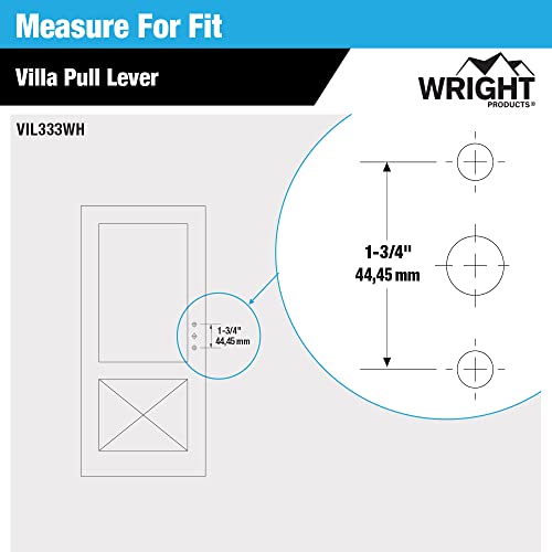 Wright Products Villa Pull Handle for Screen and Storm Doors - White Usage for Outdoor Protection and Aesthetics - Durab