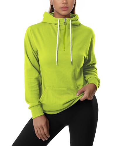 Image of GIVON Womens Casual Zip Up Hoodie Cotton Blend Soft Fabric Basic Layering Hooded Jacket with Kangaroo Pocket