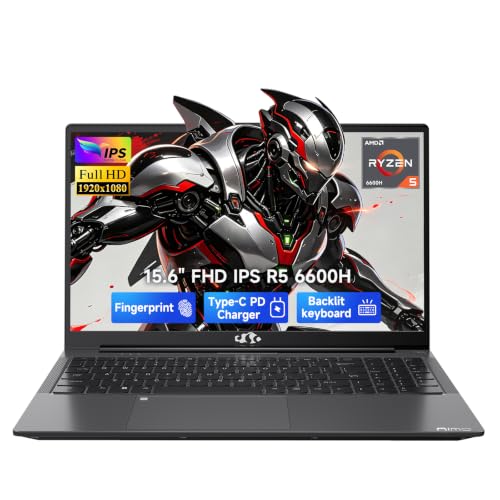Image of NIMO 15.6 inch AI-Creator-Laptop, 6-Core AMD R5-6600H 32GB RAM 1TB SSD