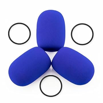 LEFXMOPHY Para-brisas para Bose A20 Aviation Headset Capa de microfone, substituição para Bose Proflight Série 2 / A30 Microfone Esponja Filtro Pop Pacote com 3 Capa de Espuma Azul