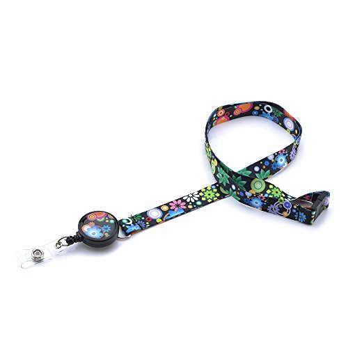 Grekywin Colorful And Patterns Lanyard With Retractable Badge Reel Id Card Name Tag Badge Holder Card Holder #TOP1
