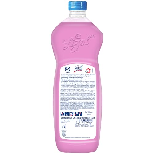 Image of Lizol Shakti 900ml (Pack of 2) - Rose Fresh Floor Cleaner| 2X Better Cleaning vs Phenyl |Kills 99.9% Germs| Removes Tough Stains| Suitable for All Floor Cleaner Mops