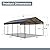 GREEN PARTY 12 x 20 ft Metal Carport Kits with Galvanized Steel Roof, Heavy Duty Metal Carport Canopy, Outdoor Car Tent Metal Garage Shelter for Car, SUV, Truck and Boats, Grey