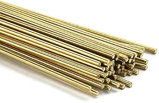 AFASOES 50 Pcs Brass Welding Rods, 1.6mm Copper Welding Wires Brazing Welding Rods Low Temperature Brass Welding Rods Wires Sticks Copper Welding Wires for Repair Welding Brazing