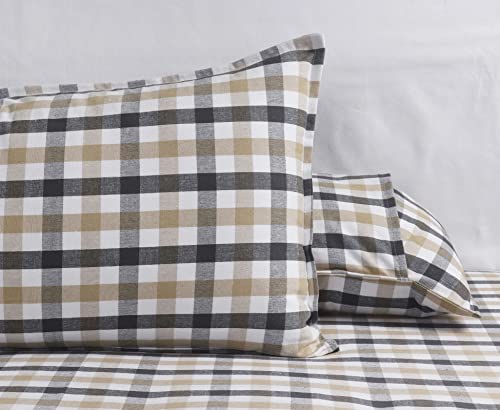 Image of AIRWILL, 200GSM Handloom Cotton Double Bedsheet with 2 Pillow Covers (Lanfranki Grey)