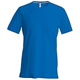 Camiseta entallada/ajustada. Kariban - Camiseta Básica entallada con cuello redondo de manga corta - 100% algodón primera calidad extra suave (Extra Grande (XL)/Azul eléctrico)