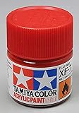  Tamiya 81707 - Pintura Acrílica Mini, Mate Rojo Frasco de 10 ml, XF-7