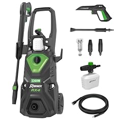 Ribimex Idropulitrice ad Alta Pressione RX4, 2200W, 160 Bar, 480 L/h, Getto Regolabile, Serbatoio Detergente 550 mL, Tubo da 5 m, Protezione IPX5, Arresto Automatico, Avvolgitubo Integrato - PRNHP04