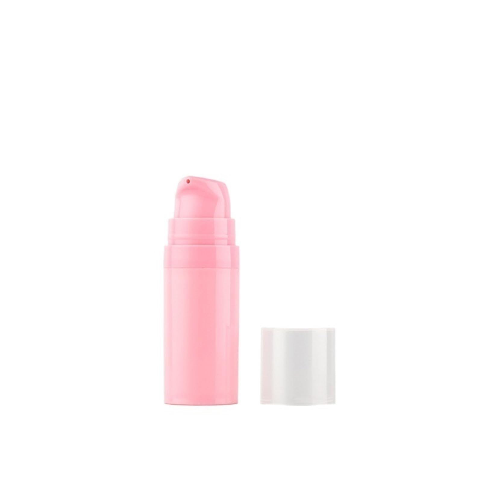 SKPVPOKOYL Leakproof Plastic Empty Travel Size Bottles Containers Pump Bottle Refillable Airless Toiletries Container Cosmetic 5ml 10ml 15ml(Pink 10ml)
