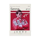 GJHTQLP Ayrton Senna Leinwand-Poster, Wandkunst, 