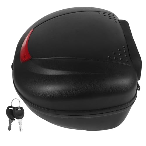 Top case moto grande capacité noir réfléchissant pour coffre arrière