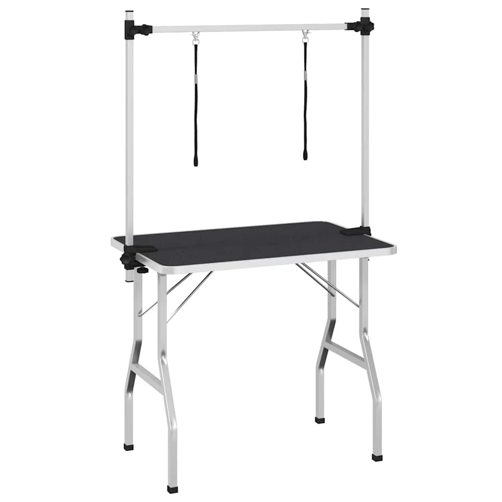 vidaXL Mesa Ajustable de Higiene de Mascotas 2 Lazos Camilla para Lavar Perros