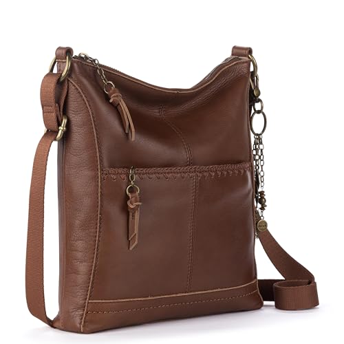 Image of The Sak Lucia Leather Crossbody Purse - Premium Leather Women's Handbag for Everyday & Travel - Cross Body Bag With Zipper