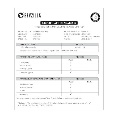 Image of Bevzilla Everyday Protein Instant Coffee Powder Sachets |160 GM(16x10g)| 5g Protein Each | Arabica Coffee | No Added Sugar | Hot & Cold Coffee Premix for Energy & Fitness (Pack of 2)