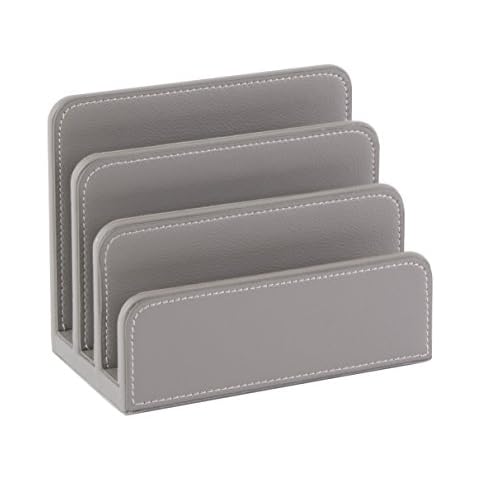 OSCO Grey Faux Leather Letter Holder Cover