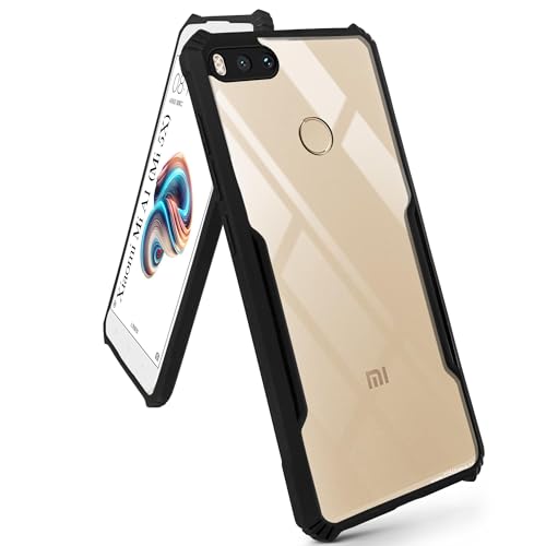 Image of Jkobi Back Cover Case for Xiaomi Mi A1 (Mi 5X) (Polycarbonate Clear Panel with Shockproof | Professional Black)