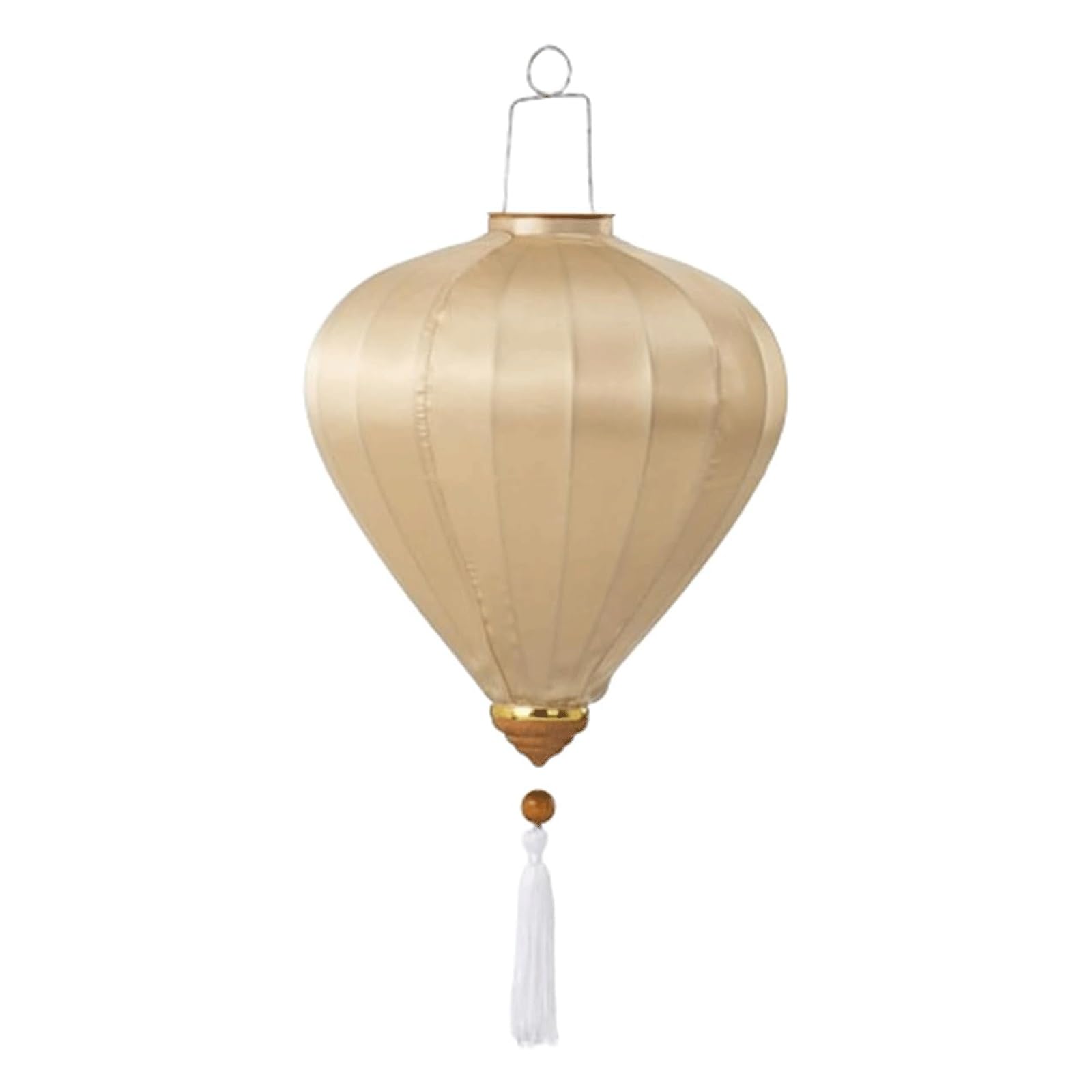 YTGHBIML Oval Silk Lantern Vietnamese Lantern Cloth Oriental Hanging Lantern Fabric Lantern New Year Lantern Japanese Vietnam Hanging Lantern(Champagne,12 Inch)