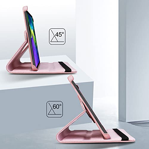 Image of TGK Rotating Case for iPad Pro 11 Inch M5 2025 /M4 2024 Model A3357 /A3358 /A3359 /A2836 /A2837 /A3006, Cover for 6th /5th Gen iPad Pro 11 inch (Rose Gold)