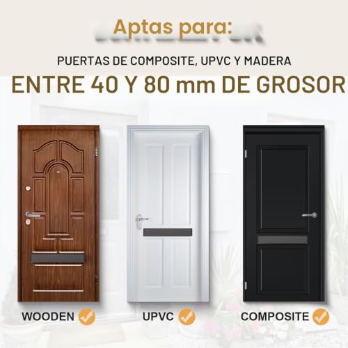 Buzón de puerta de aluminio Bwintech de alta durabilidad para accesos de 40-80mm 6