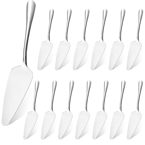 Bootoow Tortenheber Set Edelstahl,14 Stück Kuchenschaufel Edelstahl Poliert Kuchenmesser Mit Gezackten Kanten Für Küchen Restaurants...