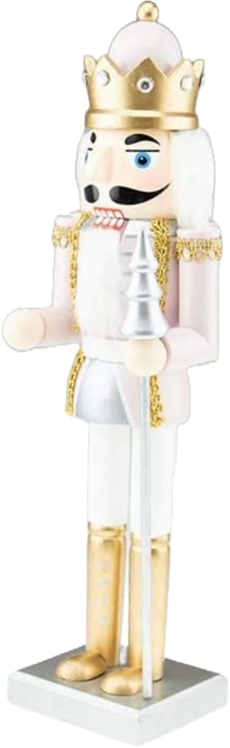 Clever Creations Copper King 14 Inch Traditional Wooden Nutcracker, Festive Christmas Décor for Shelves and Tables