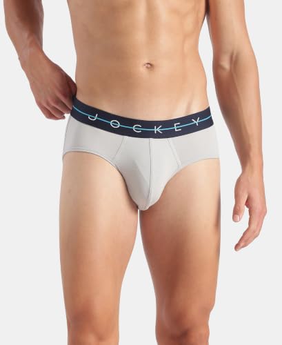 Image of Jockey NY15 Men's Super Combed Cotton Elastane Stretch Solid Brief with Ultrasoft Waistband (Pack of 2)