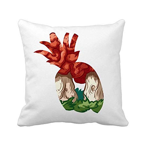 Coussin champignon rouge illustration DIY pour une douceur feerique