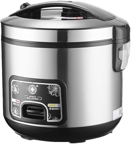 Arrocera de acero inoxidable con olla interior antiadherente, funciones de cocción y calor para un arroz perfecto cada vez