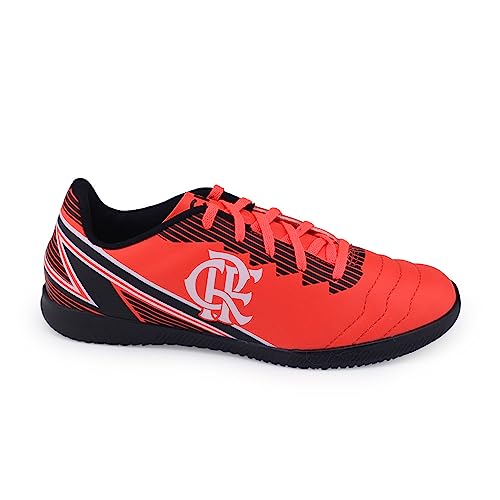 Chuteira OXN Dynamic 2 Flamengo Indoor Pro Pvc - Infantil - Coral
