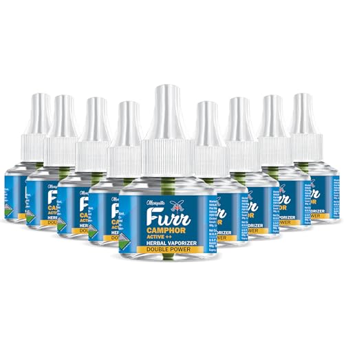Image of Camphor Active++ Liquid Vapouriser Double Power Mosquito Repellent Vaporiser Refill No Kerosene Oil Poison Free Non- Toxic Chemical-Free (45ml,Pack of 9)