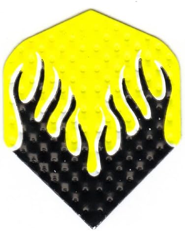 25 Sets #3074 AmeriThon Black/Yellow Embossed Dart Flights