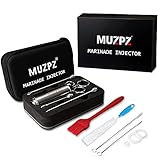 Stainless Steel Meat Injector Kit, Meat Injector Syringe with Needles, Seasoning Injector Marinades for Meats, MUZPZ Turkey Injector Marinade Flavors with 3 Marinade Needles for BBQ Grill Smoker