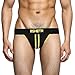 BSHETR Men's Underwear Jockstrap Athletic Supporters, 4-Pack Cotton Low Rise Stretch Multipack Performance Jock Strap