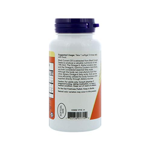 Now Supplements, Black Currant Oil 500 Mg With 70Mg Of Gla (Gamma-Linolenic Acid), 100 Softgels #TOP1