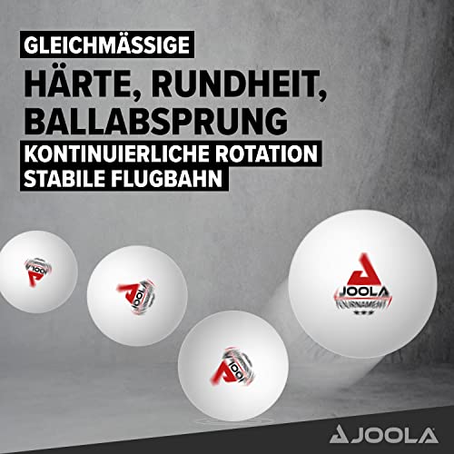 Joola Unisex - Adult Tournament 40+ Table Tennis Balls, White, One Size #TOP2