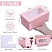 Ybaoo 65 PCS Pink Cookie Boxes with Window - 6.29x3.54x2.95 Inches Bakery, Treat, Dessert, Pie, Donuts, Macaroon, Cupcake, Small Gift Boxes for Party, Business(Pink)