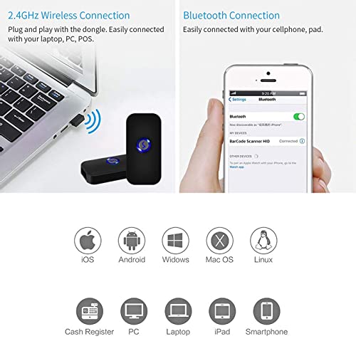 Save 15% On Alacrity 2D Bluetooth Portable Back Clip Barcode Scanner + Bluetooth Barcode Scanner Portable 1D Usb Laser Mini Bar Code Reader #TOP5