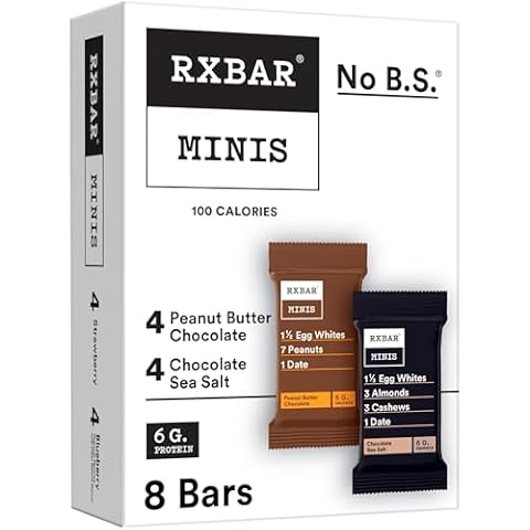 RXBAR Minis Protein Bar, Variety Pack, 2 Flavors, 7.36oz Box (8 Count) Cover