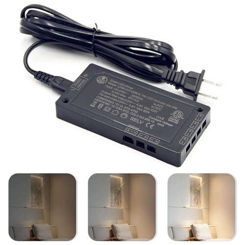 Image of VST 22W LED Power Supply,100V-240V AC to 24V DC Low Voltage LED Transformer with JST Ports, Driver for Strip Lights and Cabinet Lights,ETL Listed
